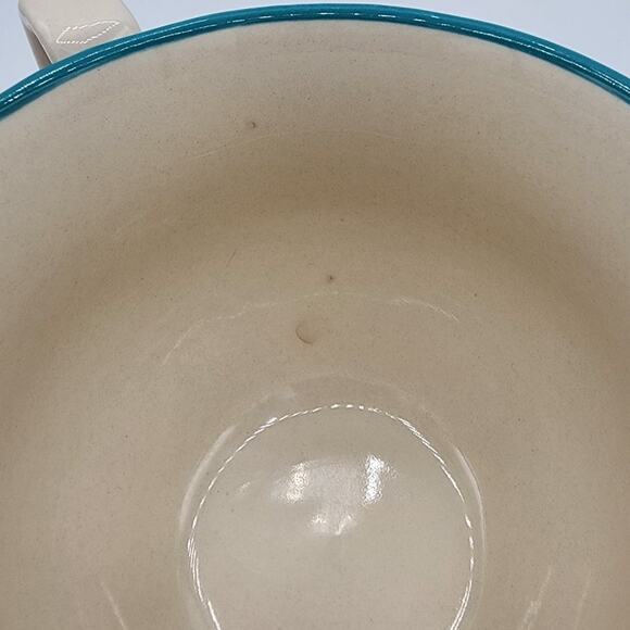 The Pioneer Woman Turquoise Blue Red Starburst Ceramic Dinnerware Coffee Tea Mug - Picture 7 of 8